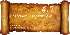 Galambosi Tarzícia névjegykártya